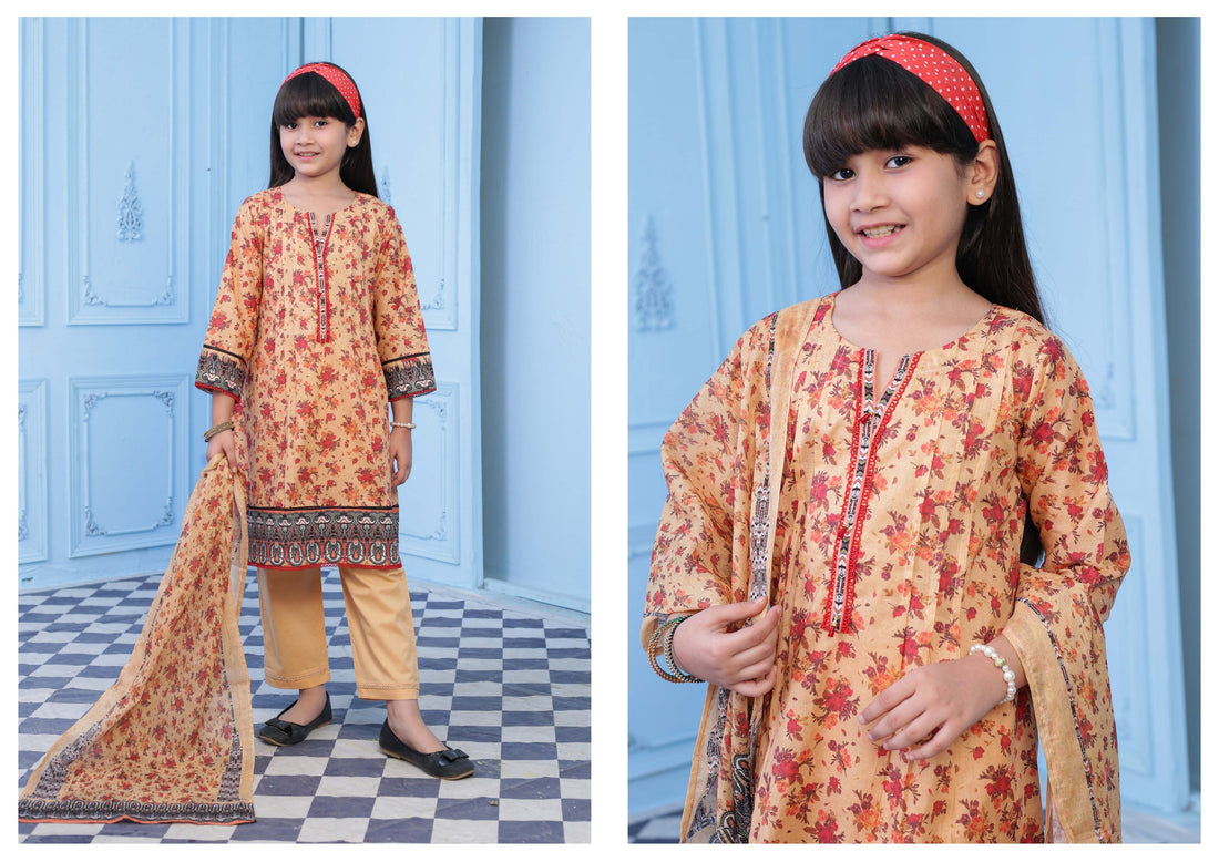 Girl Lawn summer printed Suits