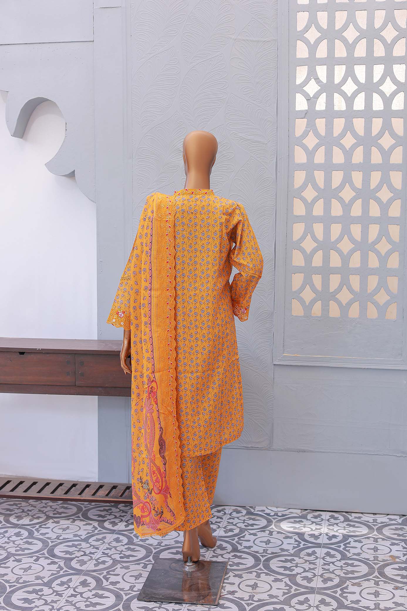 3 PC – GOLD - Festive Embroidered