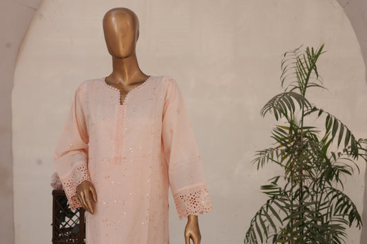 CO-ORDS - Chikan Kaari - Peach Pink