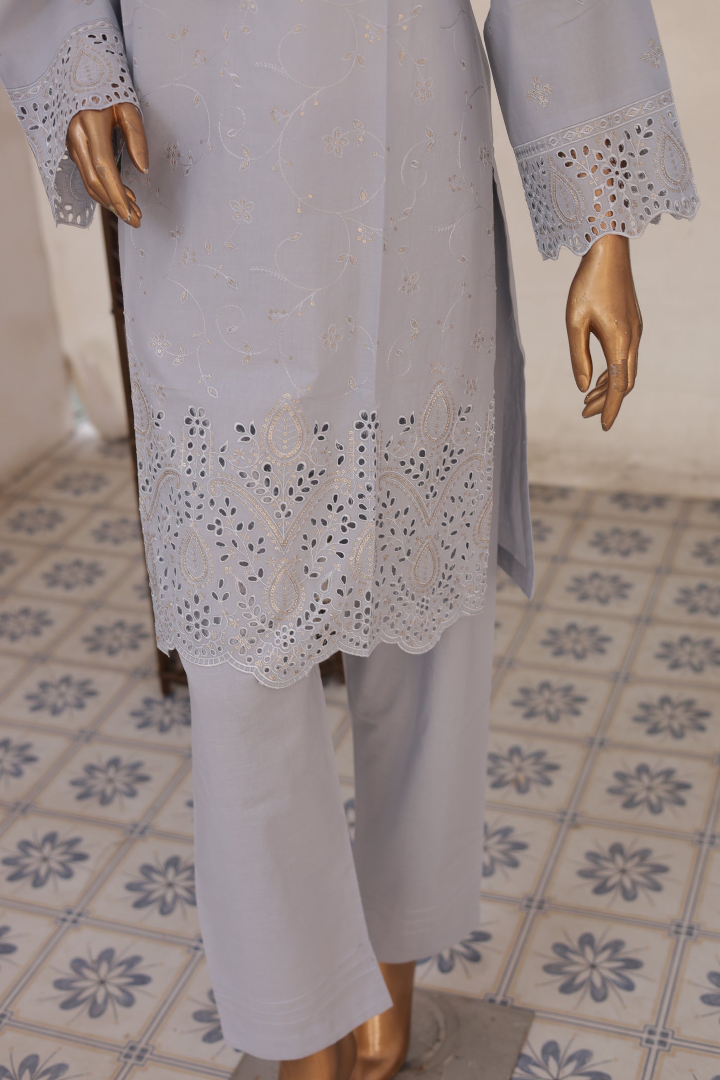 CO-ORDS - Chikan Kaari - Lilac