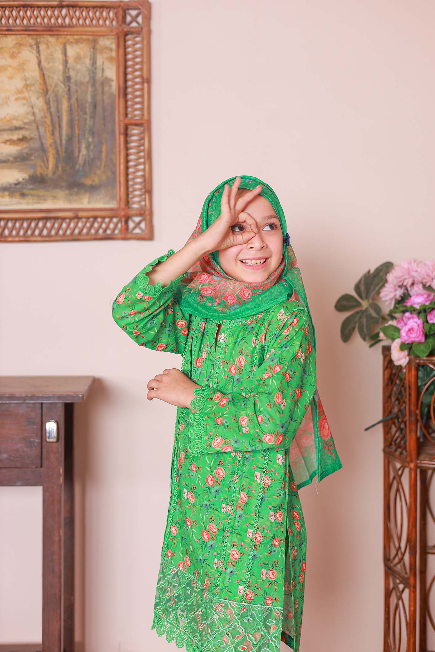 03 PC - GREEN - SHIRT - EMBROIDERED
