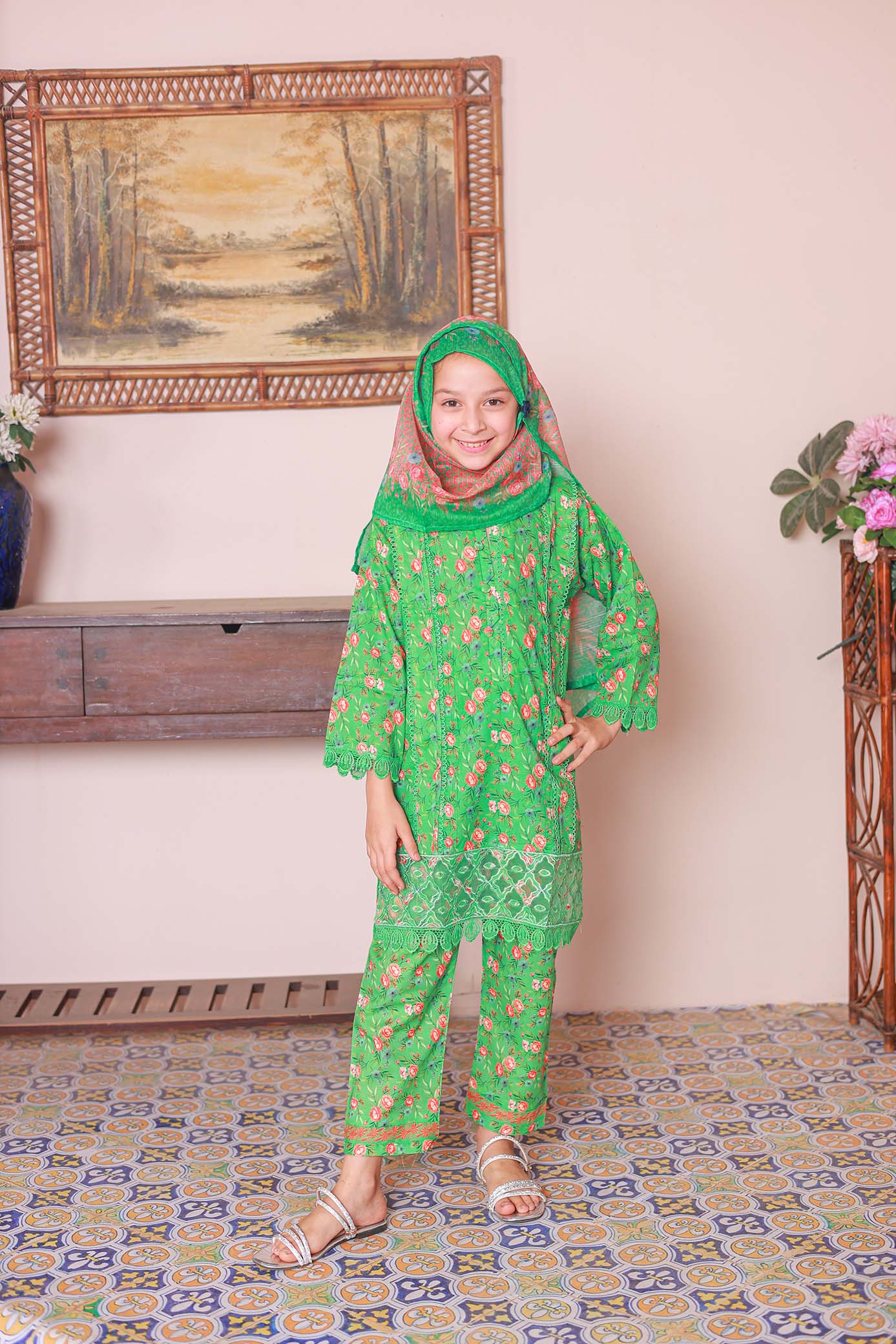 03 PC - GREEN - SHIRT - EMBROIDERED