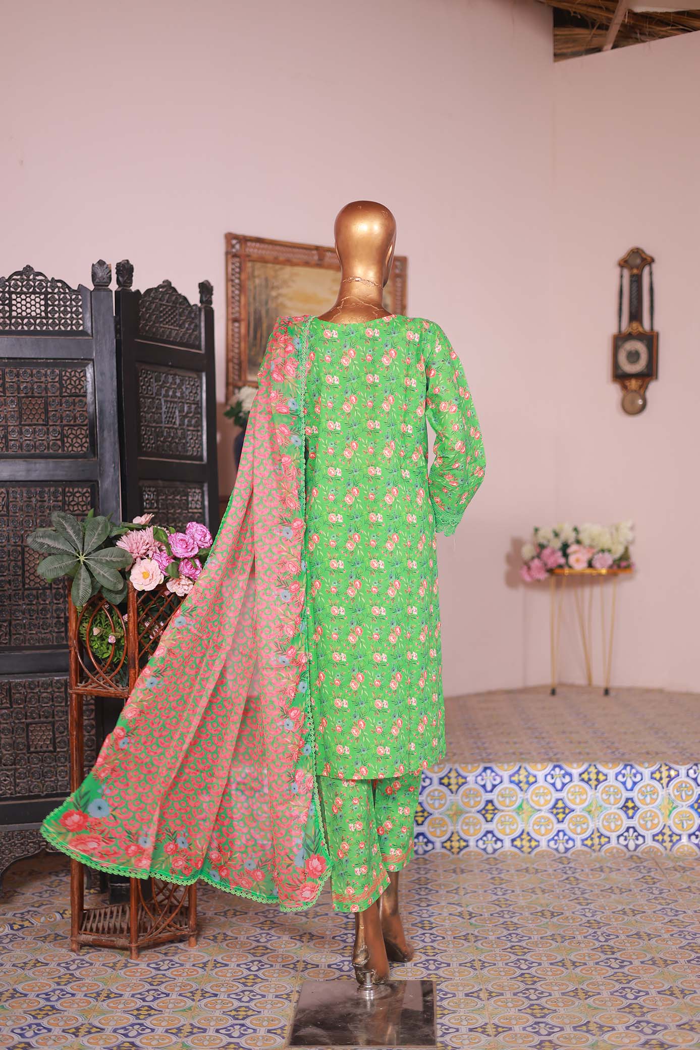 03 PC - GREEN - SHIRT - EMBROIDERED