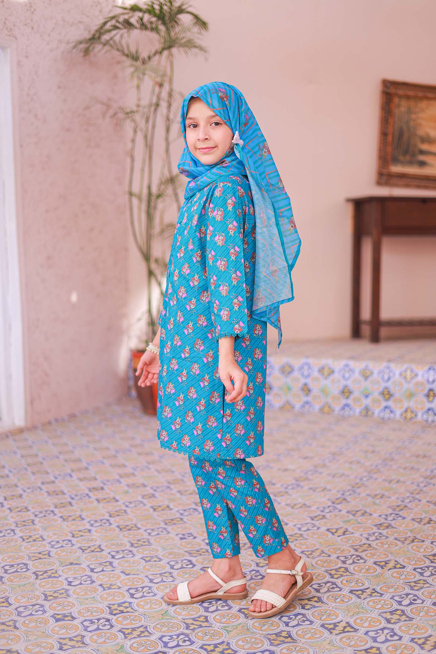 03 PC Stitch -CAPRI BLUE - SHIRT - PRINTED