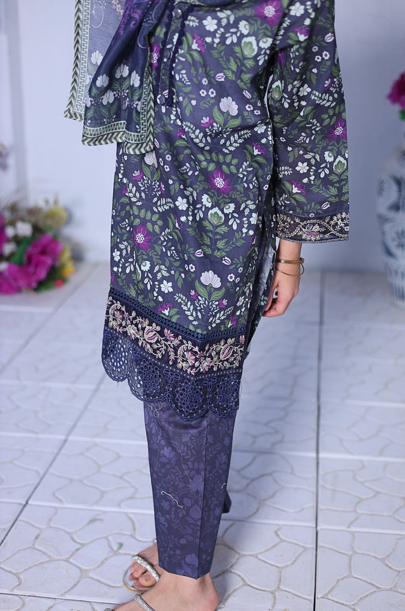 3 PC Printed Lawn Chikankari Embroidered Suit – Luxury Summer Edit