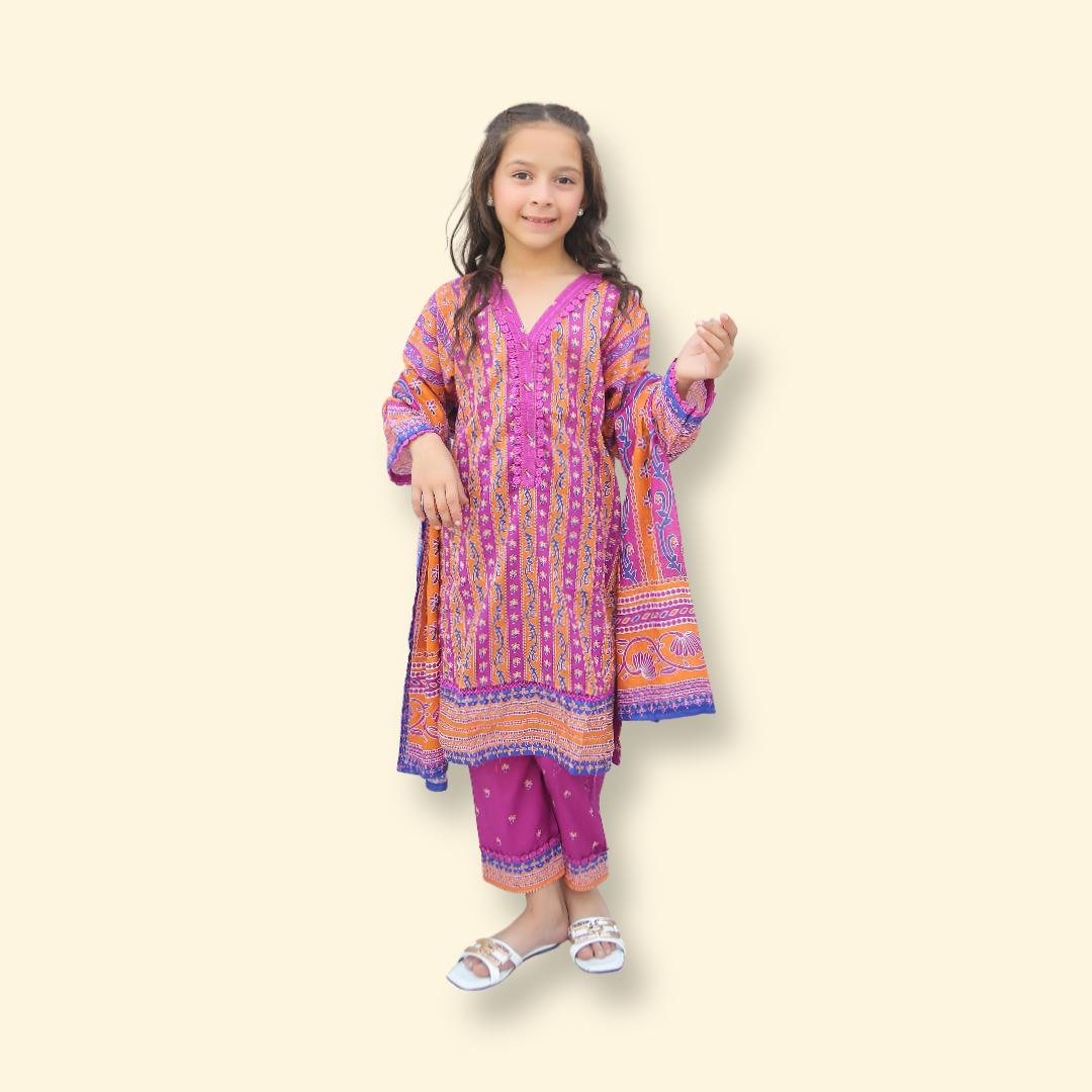 Woman Girl Kid Lawn Cambric Embroidered Printed Stitch Shirt Kurti