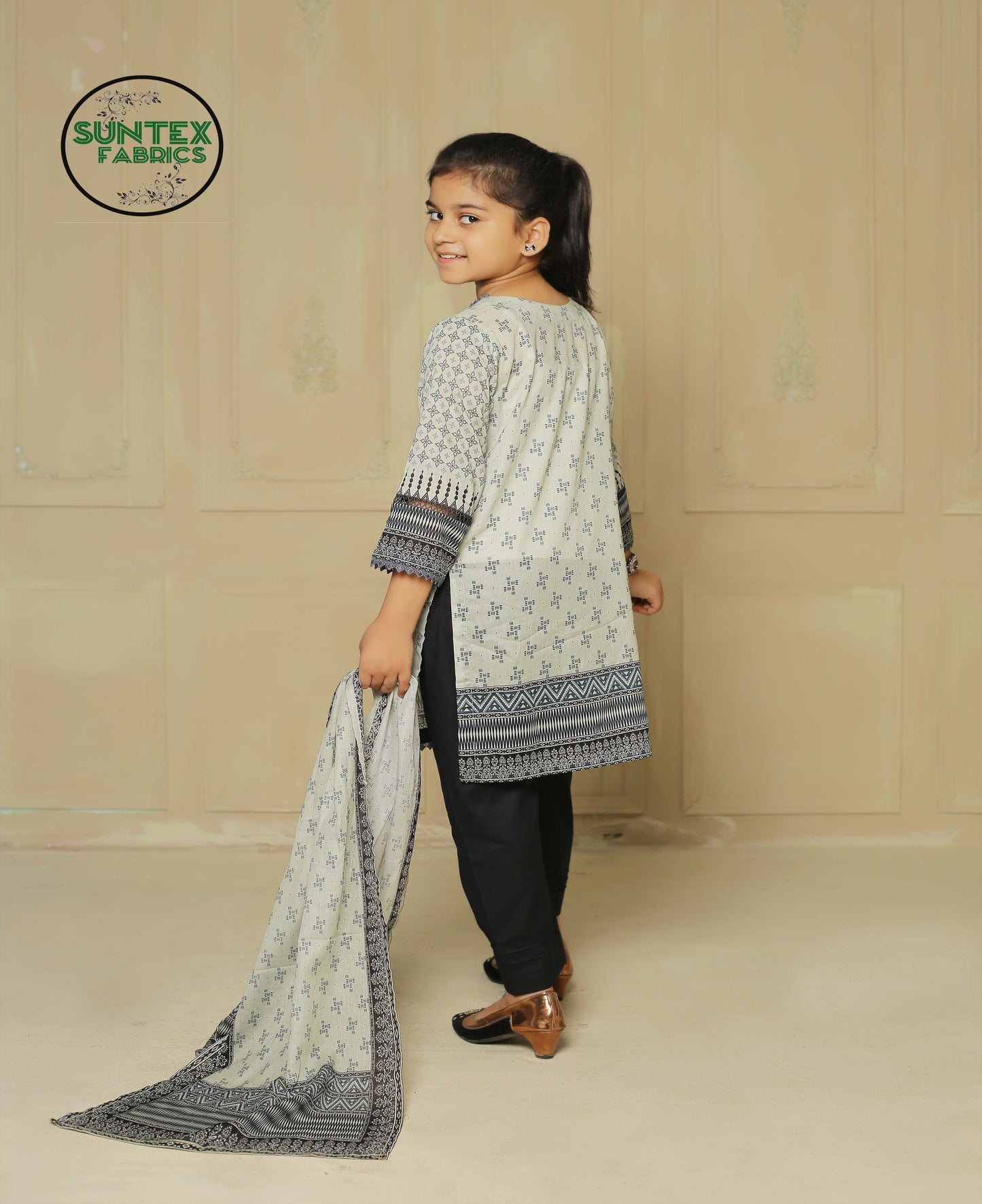 Girl Printed Lawn Stitch Shirt (Kurti) with Dupatta & Trouser