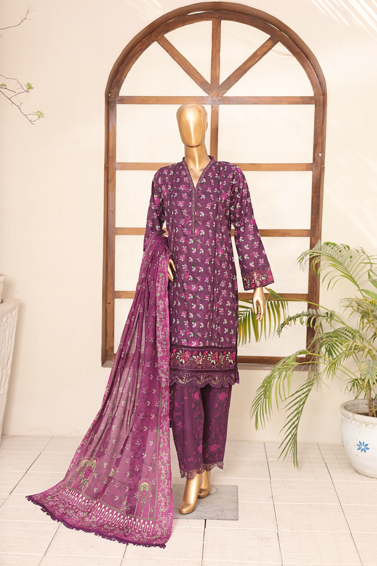 3 PC Printed Lawn Chikankari Embroidered Suit – Luxury Summer Edit
