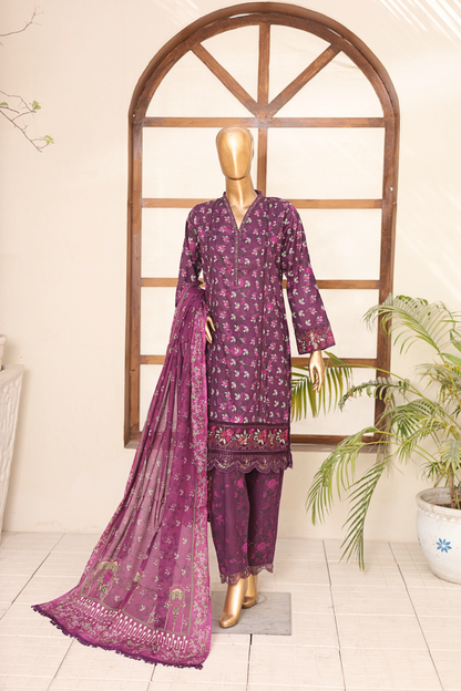3 PC Printed Lawn Chikankari Embroidered Suit – Luxury Summer Edit