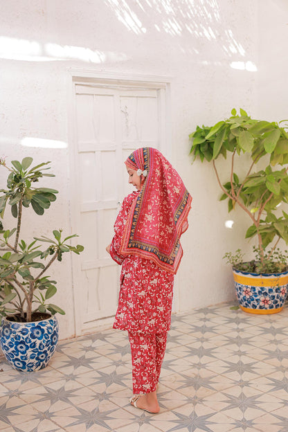 3 PC- RUBY  - Festive Embroidered