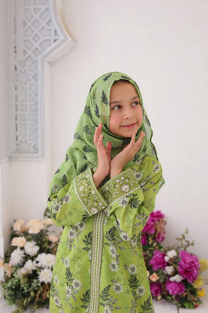 3 PC - Green - Printed Embroidered Premium Edition