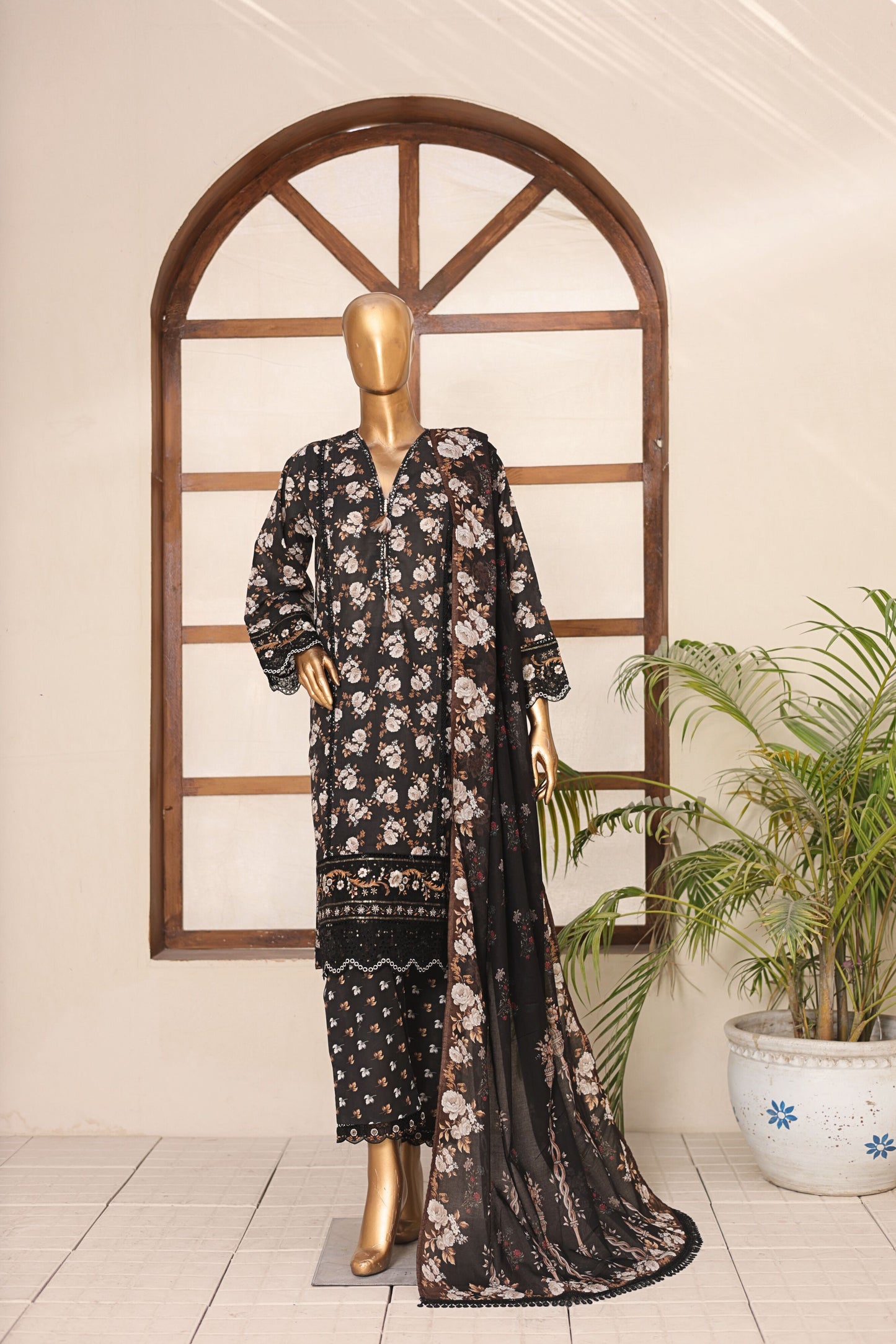 3 PC Printed Lawn Chikankari Embroidered Suit – Luxury Summer Edit
