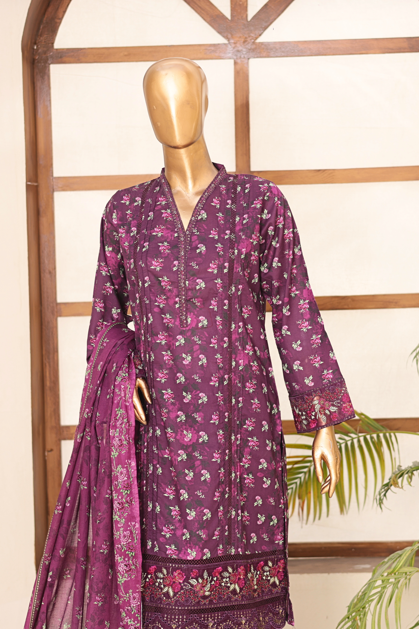 3 PC Printed Lawn Chikankari Embroidered Suit – Luxury Summer Edit