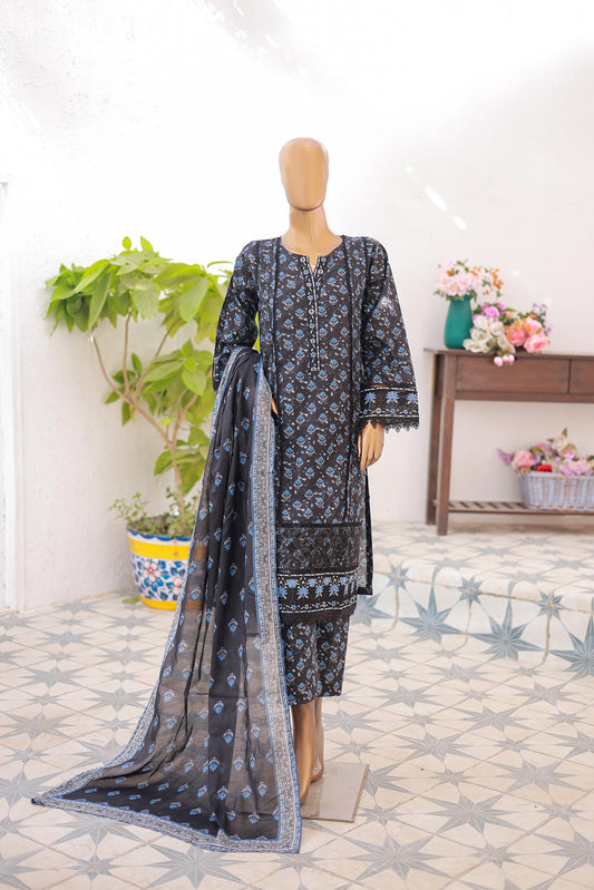 3 PC – BLACK - Festive Embroidered