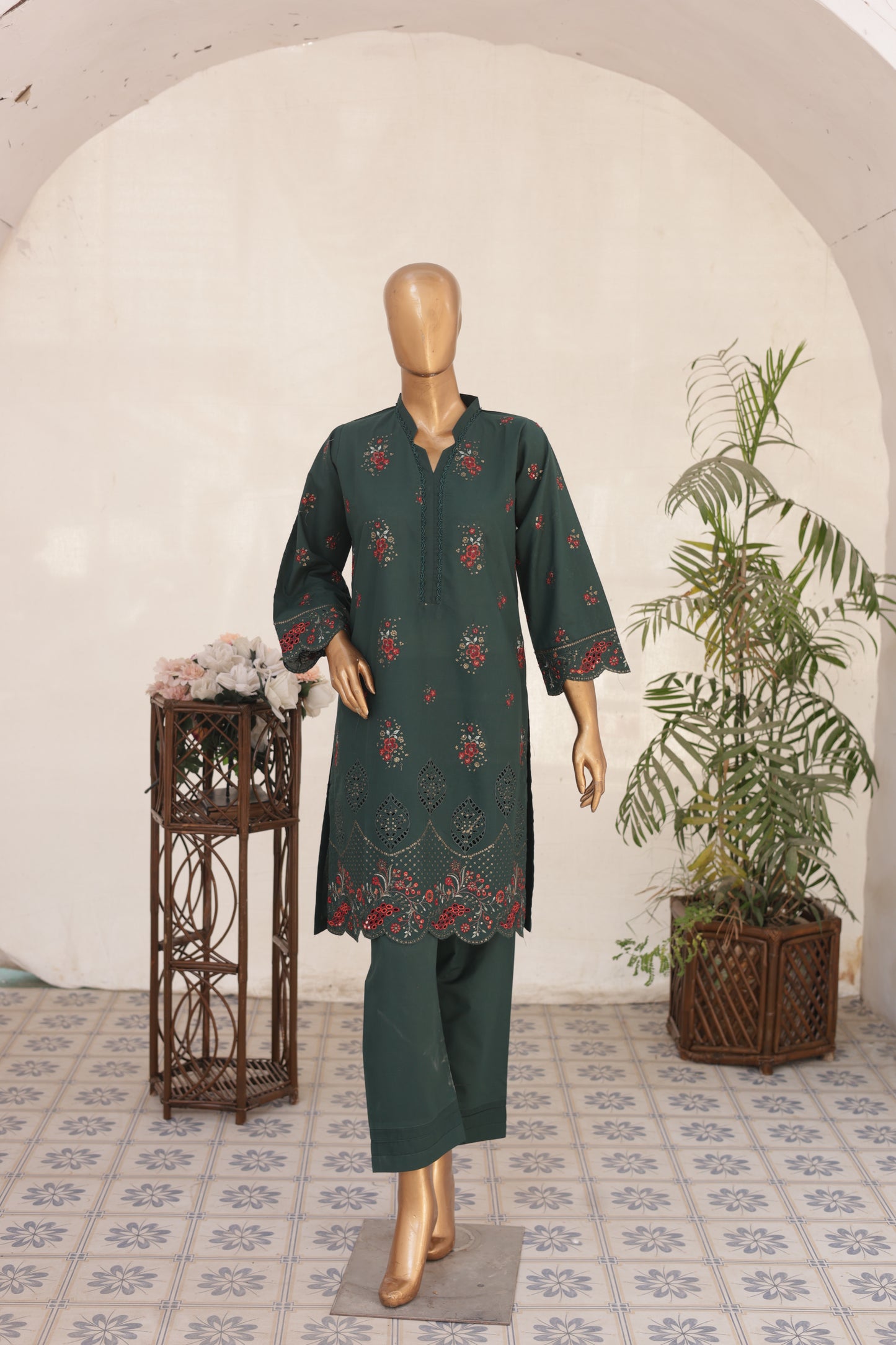 CO-ORDS - Chikan Kaari - Teal