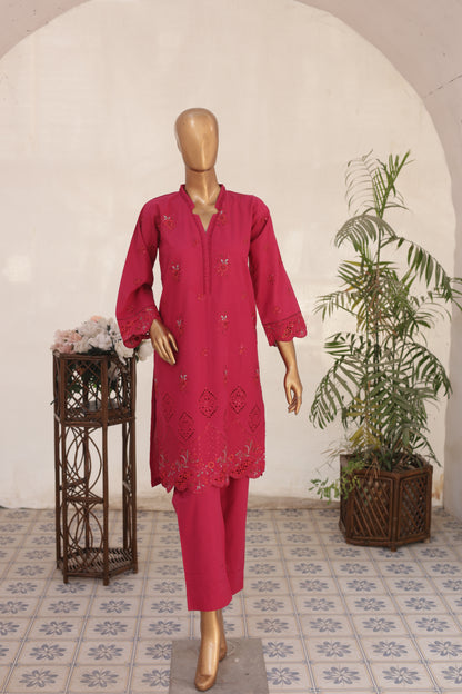 CO-ORDS - Chikan Kaari - Shocking Pink