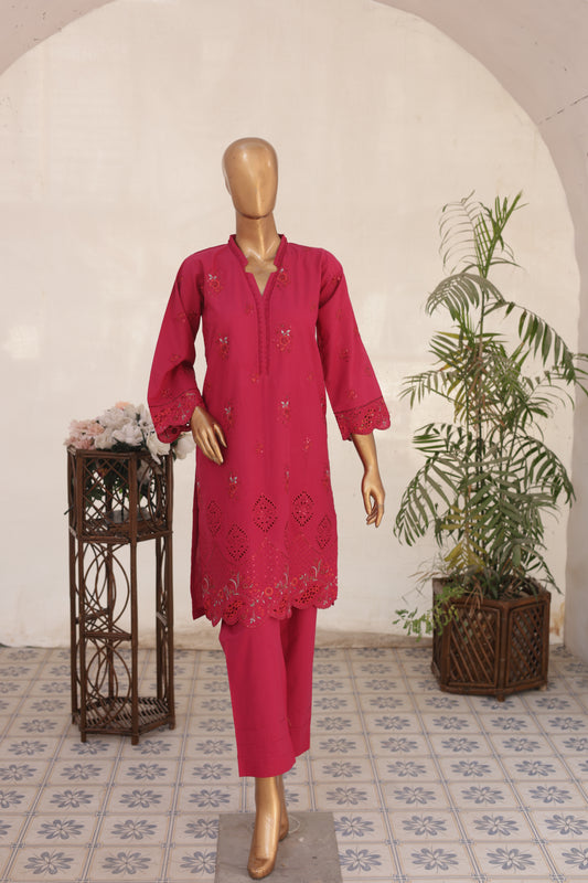 CO-ORDS - Chikan Kaari - Shocking Pink