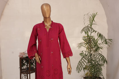 CO-ORDS - Chikan Kaari - Shocking Pink