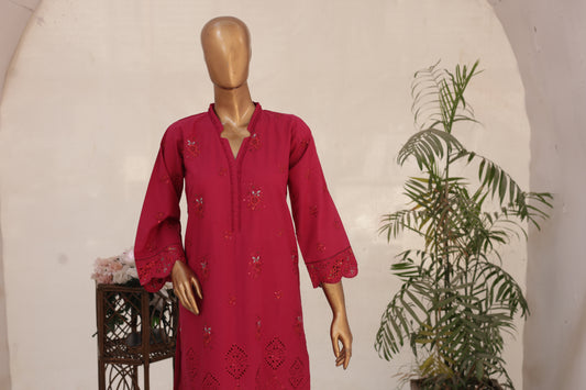 CO-ORDS - Chikan Kaari - Shocking Pink