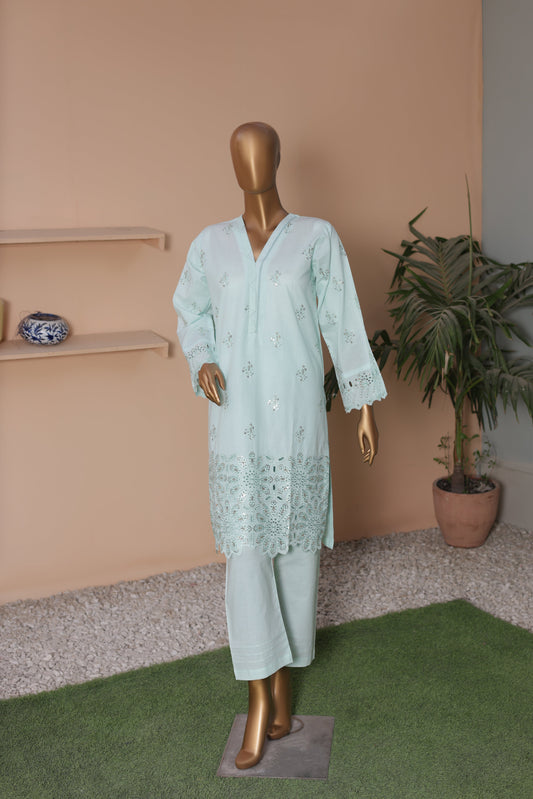 CO-ORDS - Chikan Kaari - Aqua