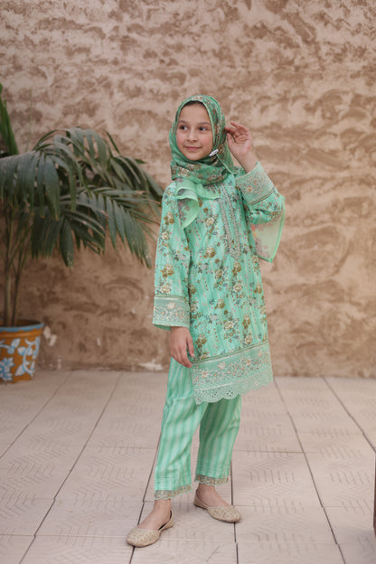 3 PC Printed Lawn Chikankari Embroidered Suit – Luxury Summer Edit