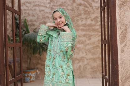 3 PC Printed Lawn Chikankari Embroidered Suit – Luxury Summer Edit