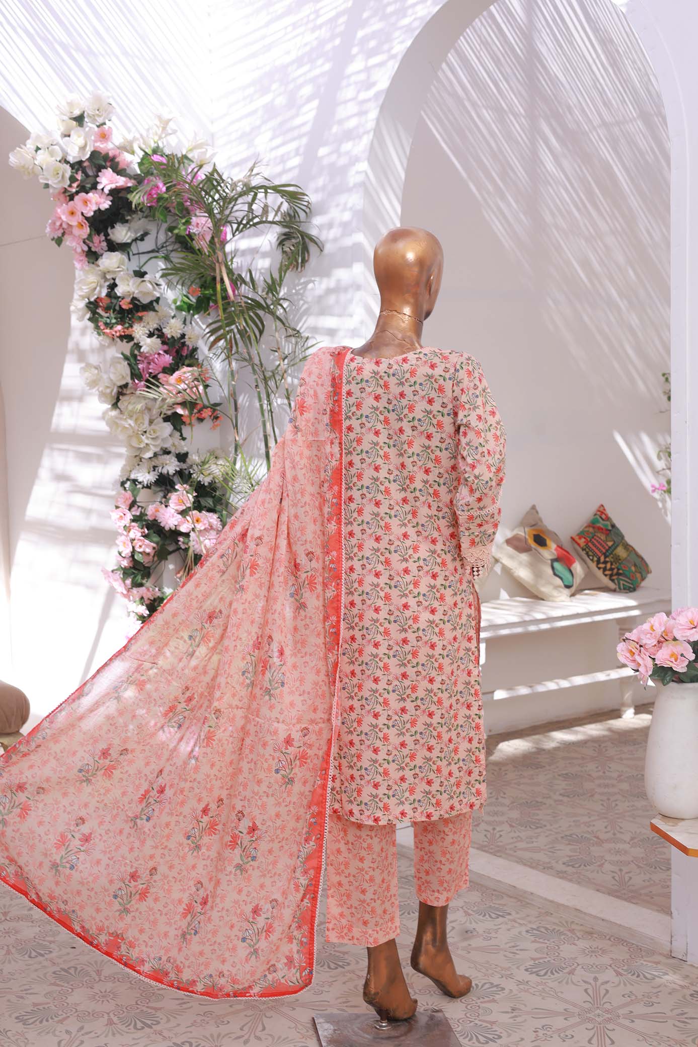 03 PC - PEACH - SHIRT - EMBROIDERED