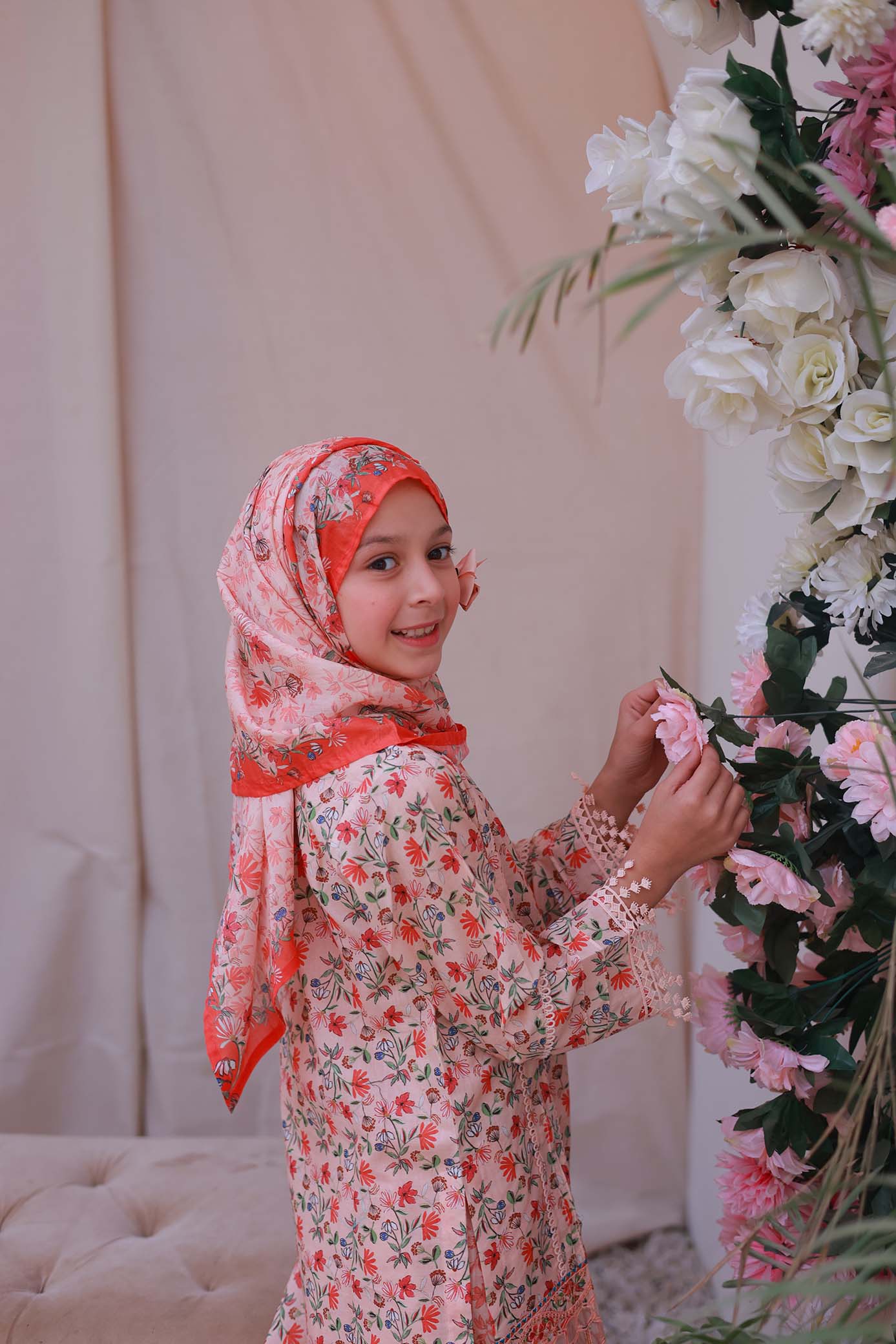 03 PC - PEACH- SHIRT - EMBROIDERED