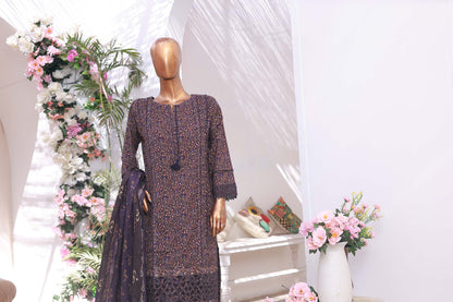 03 PC - PLUM - SHIRT - EMBROIDERED