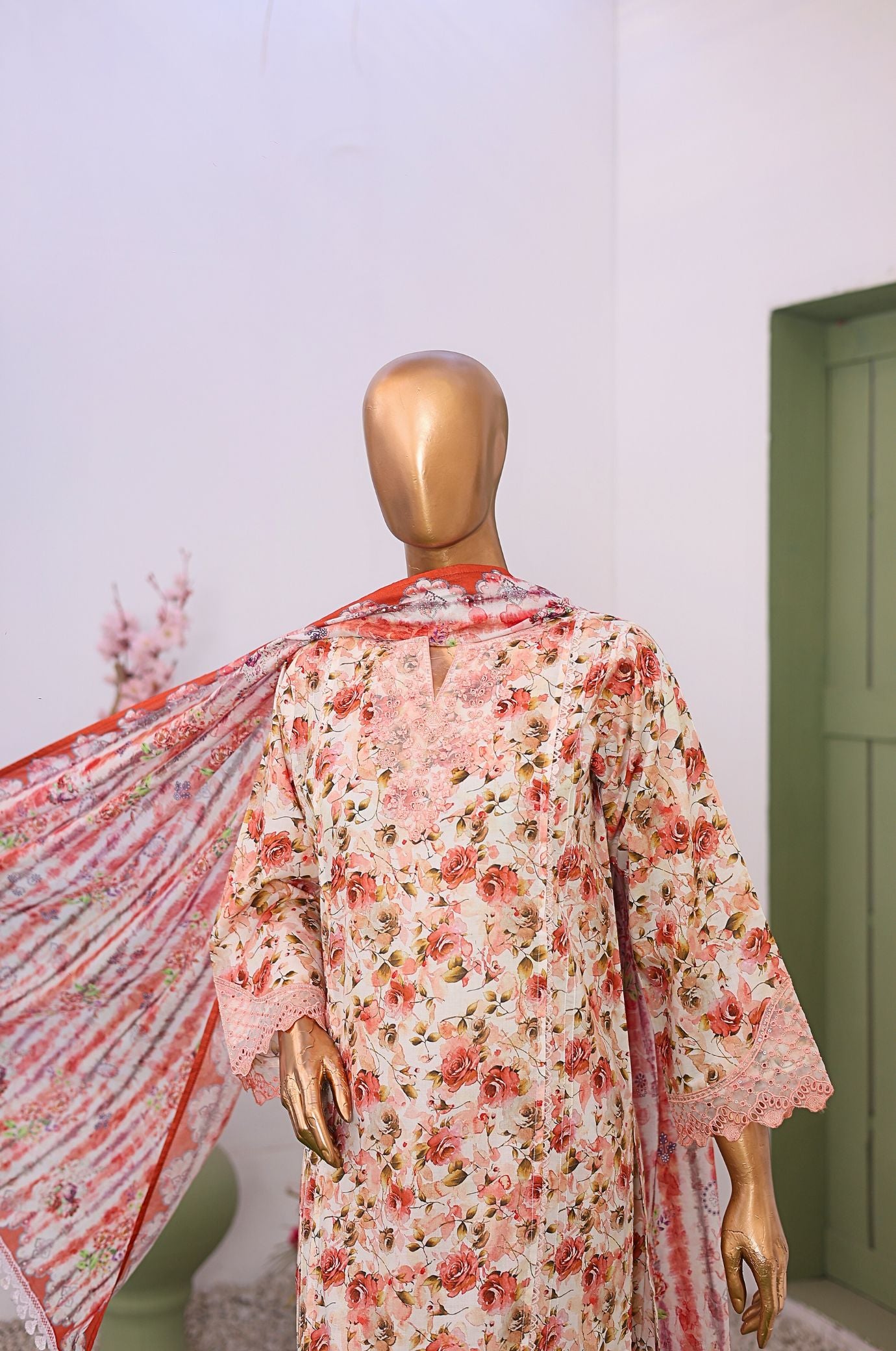 3 PC Printed Lawn Chikankari Embroidered Suit – Luxury Summer Edit