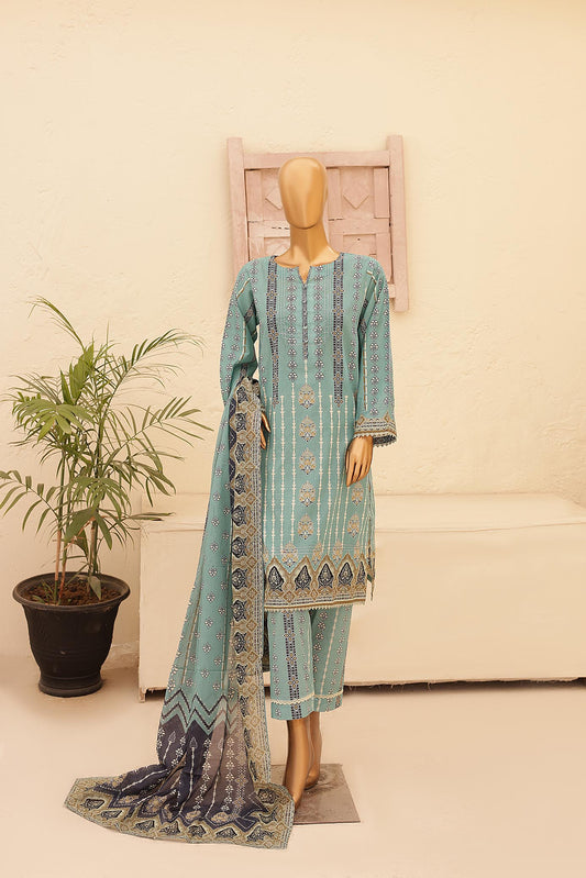 Woman Girl Oswah Shifa Embroidered Cutwork Lawn Shirt kurti Dupatta Printed Trouser