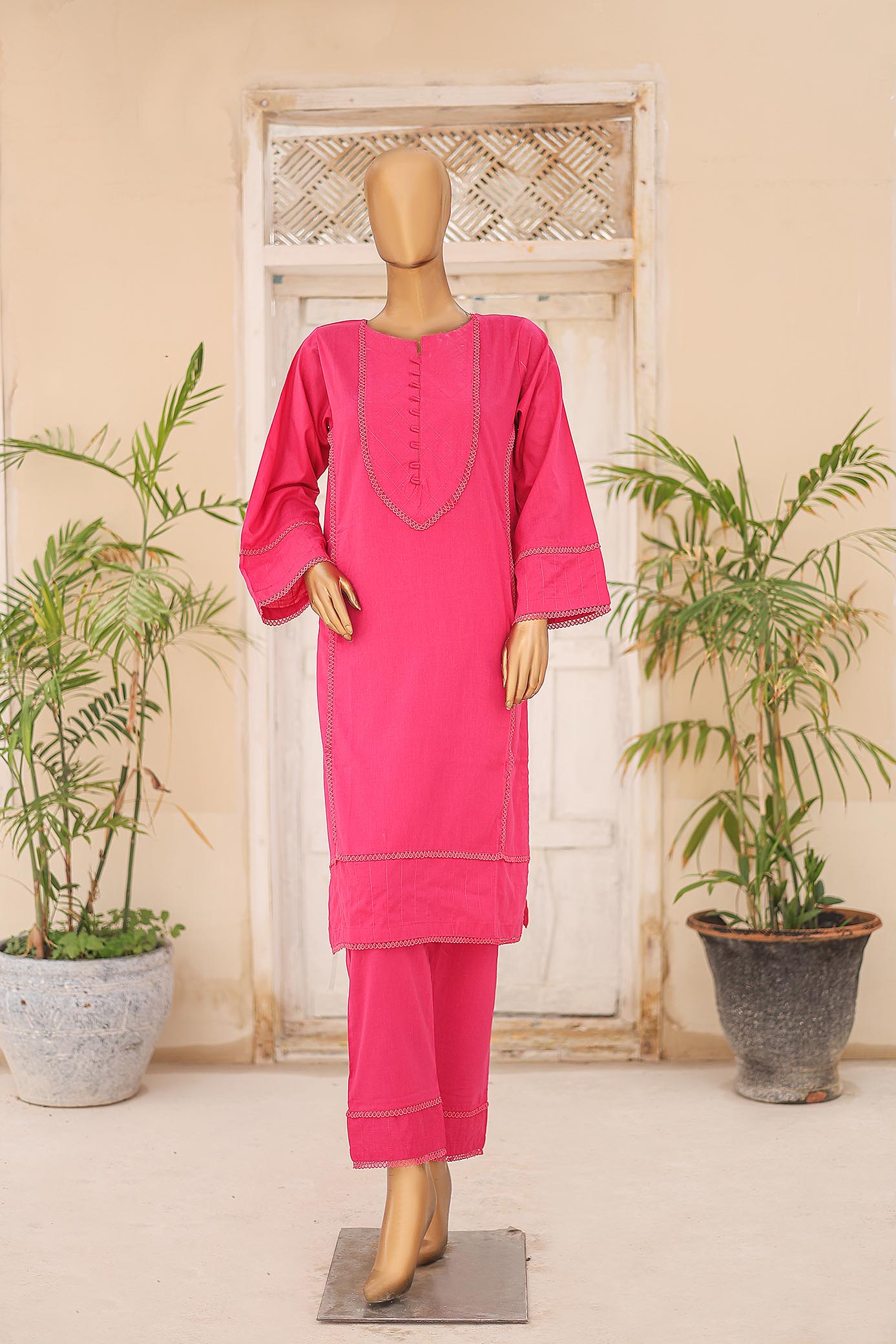 Beautiful Dyed 02 PC Cotton SUIT