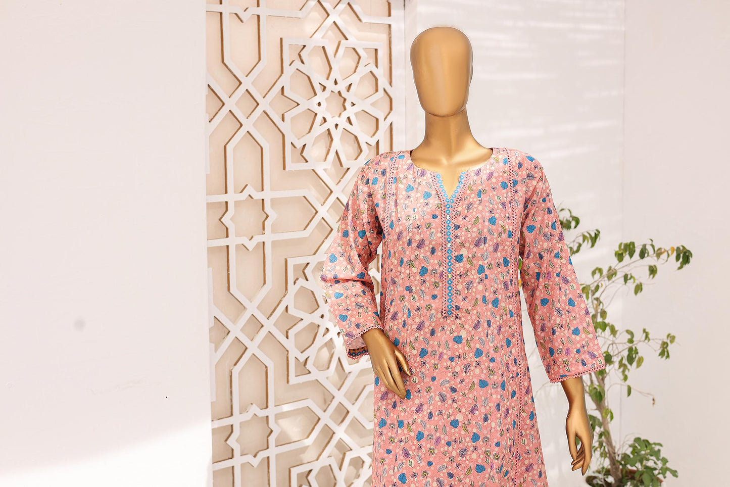 Printed Lawn Frock 2 Pc dress