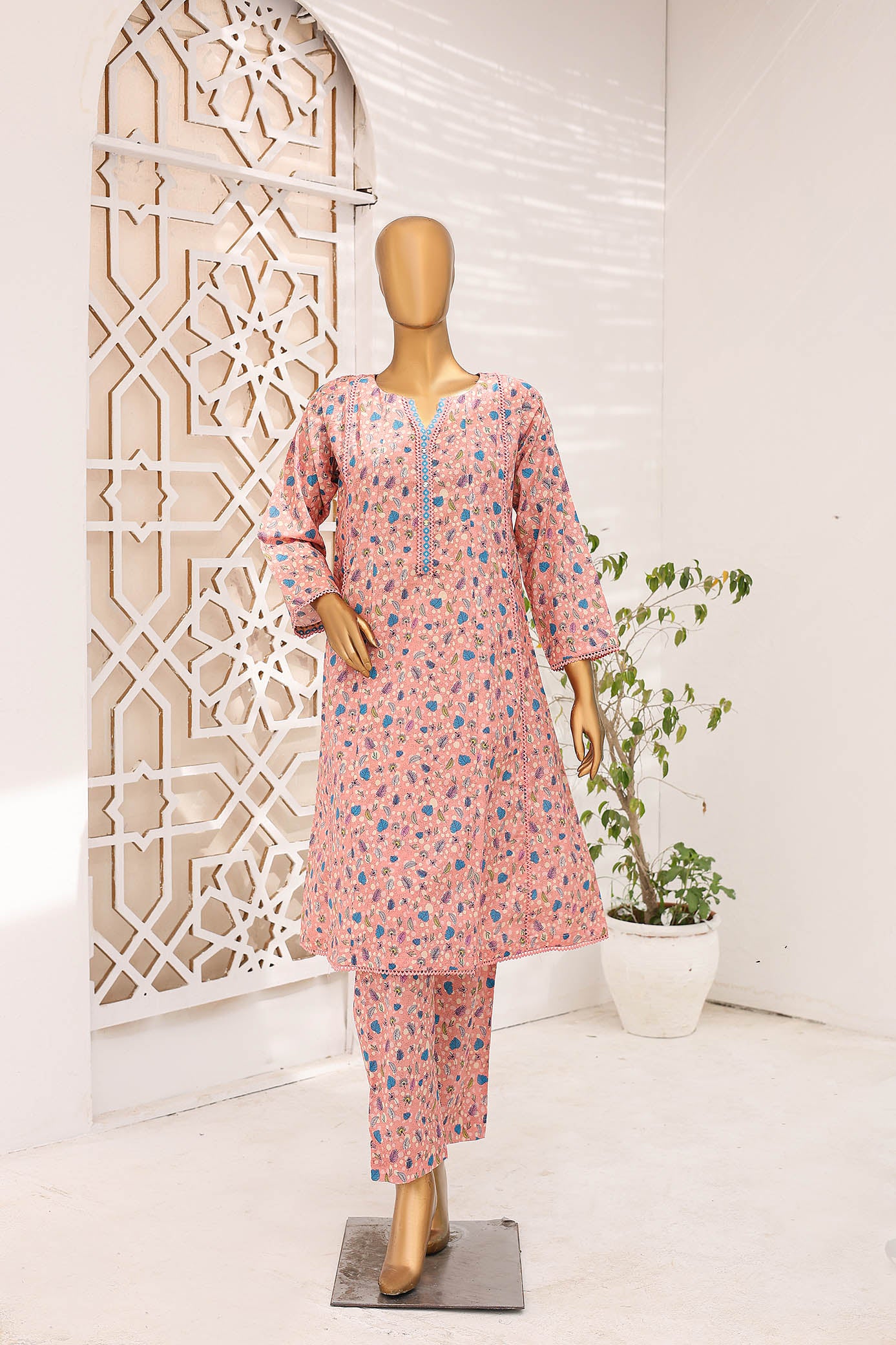 Printed Lawn Frock 2 Pc dress