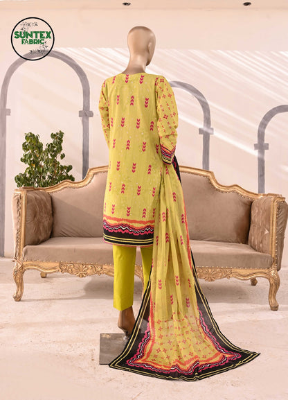 Woman Printed Lawn Stitch Shirt (Kurti) with Dupatta & Trouser